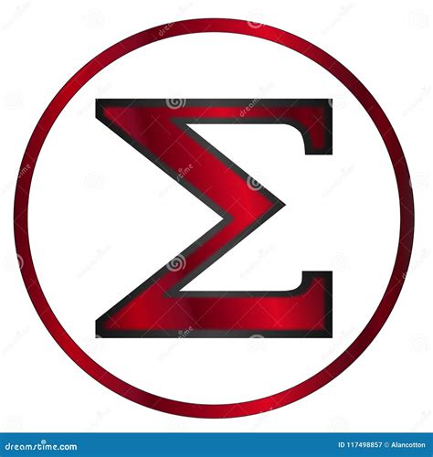 Sigma Greek Letter stock vector. Illustration of vector - 117498857