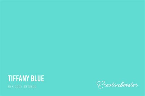 All About the Color Tiffany Blue (Hex Code #81D8D0) – CreativeBooster