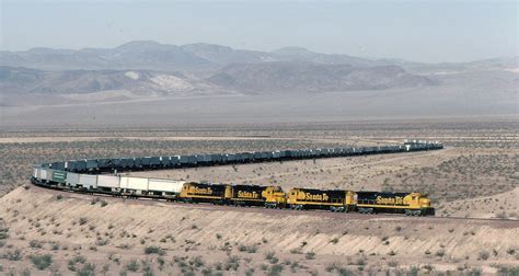 transpress nz: Santa Fe freight train in the desert near Klondike ...