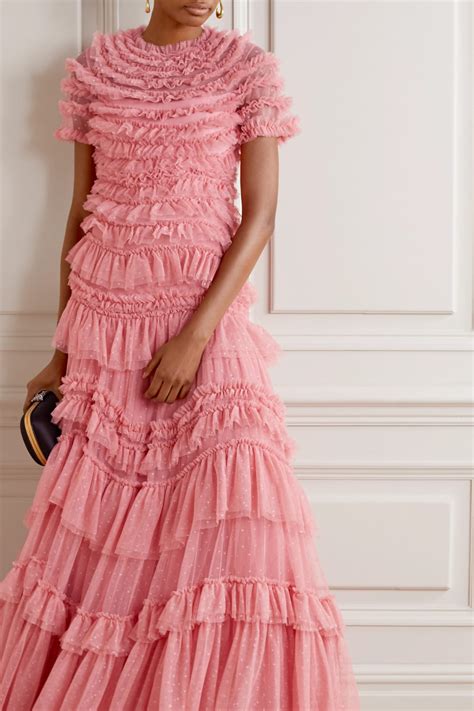 NEEDLE AND THREAD Wild Rose Tiered Ruffle Maxi Dress | Ruffled maxi dress, Select dress, Maxi dress