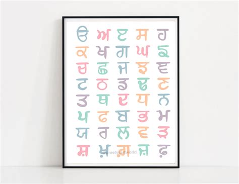 Punjabi Gurmukhi Alphabet Printable Poster I Punjabi Kids | Etsy