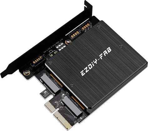 EZDIY-FAB Dual M.2 Adapter,M.2 PCIe NVMe and PCIe AHCI SSD to PCIe 3.0 ...