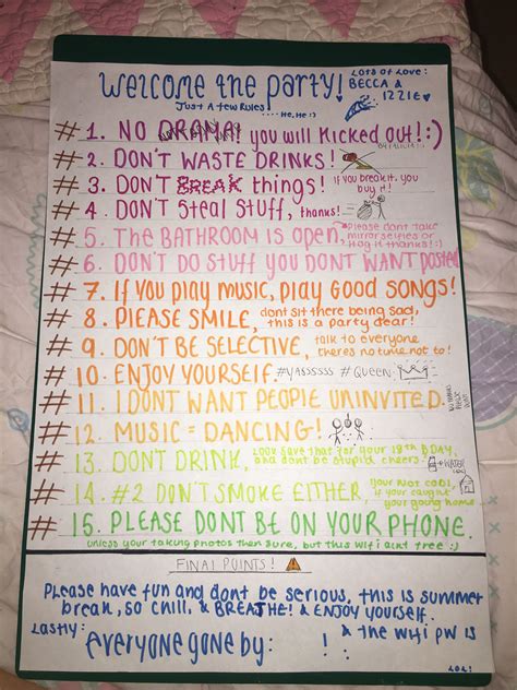 House party rules – Artofit