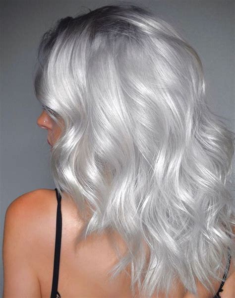 White hair | Silver blonde hair, Ice blonde hair, Silver white hair