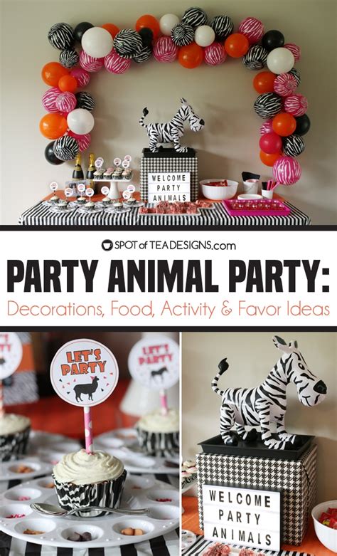 Party Animals Party | Decorations, Desserts and Activities - Spot of ...