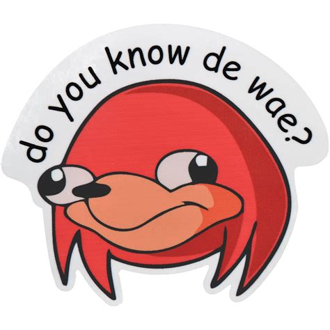 Do you know the wae? Ugandan Knuckles - 4 inch Sticker | Tactical Gear ...