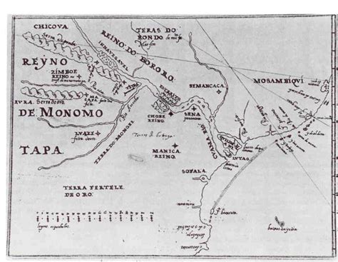 4: Portuguese cartographic specimen of the Mutapa kingdom locating... | Download Scientific Diagram