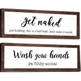 Amazon.com: get naked, Farmhouse sign, rustic decor, fixer upper style ...