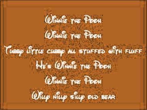 Winnie The Pooh Lyrics Chords - Chordify