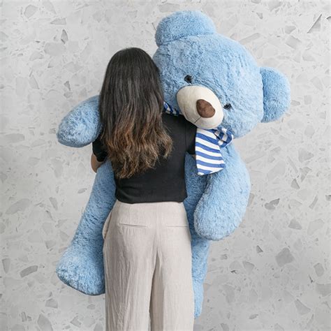 Liam Giant Teddy Bear Blue (130cmHT/90cmST)