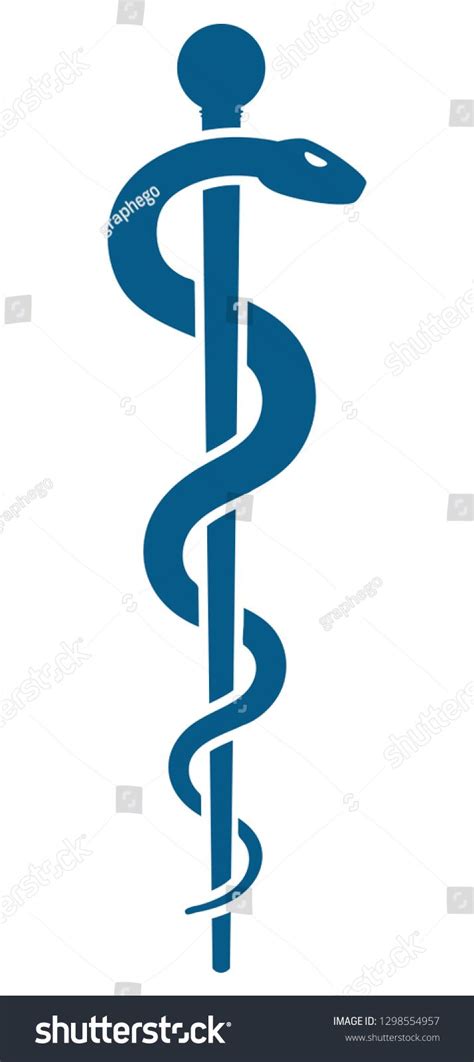 Medical symbol - Staff of Asclepius or Caduceus icon isolated on white background. The snake ...