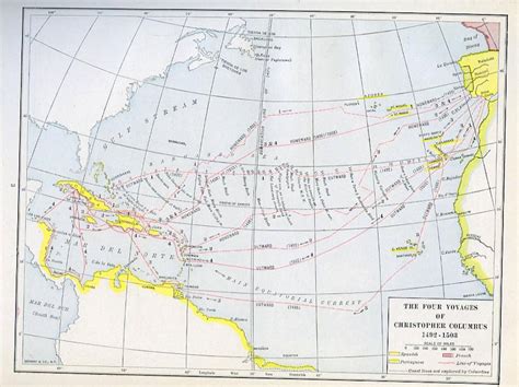 Christopher Columbus New World Map