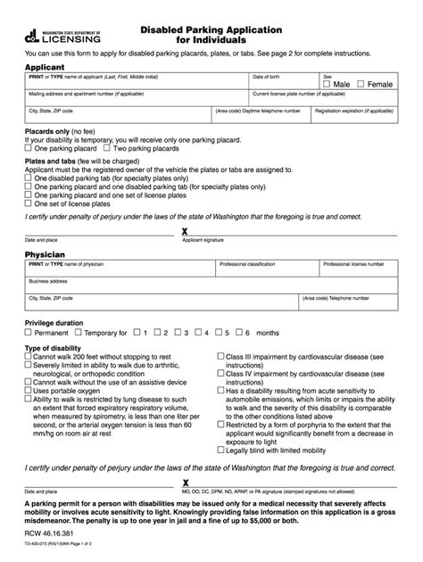 2013 Form WA DOL TD-420-073 Fill Online, Printable, Fillable, Blank ...