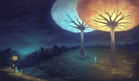 Trees Of Valinor by HelenKei on DeviantArt