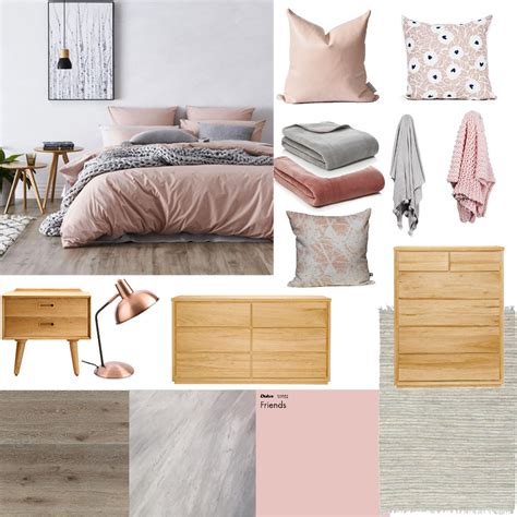 Blush Pink Bedroom Interior Design Mood Board by Kat - Style Sourcebook