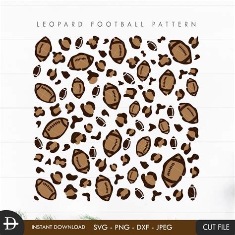 Leopard Football Pattern SVG Football Cheetah pattern svg | Etsy