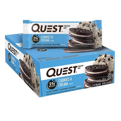 Quest Cookies And Cream Protein Bar 2.1 oz | Nassau Candy