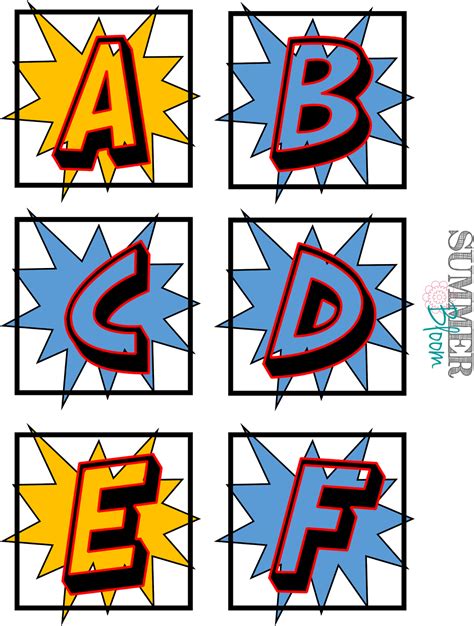 Summer Bloom: Teach. Create. Party: Superhero Word Wall Alphabet