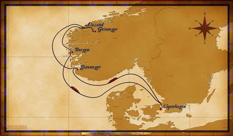 Map Magic 7 Night Norwegian Fjords Cruise Itinerary A | Disney cruise ...