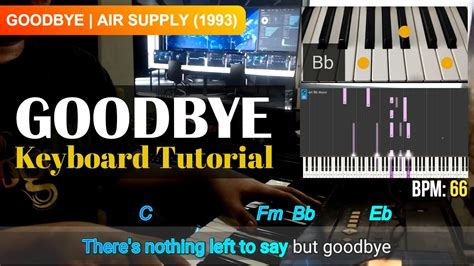 Goodbye - Air Supply | Keyboard/Piano Lyrics Chords Tutorial | How to Play - YouTube