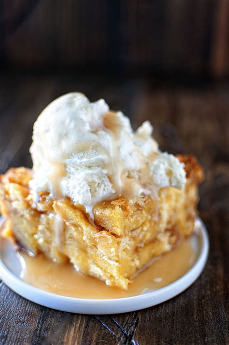 Eggnog Bread Pudding with Spiced Rum Caramel Sauce