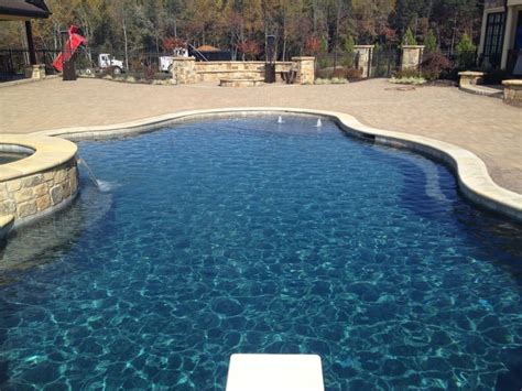 Ocean Blue Pebble Sheen - Mediterranean - Pool - Raleigh - by Vue ...