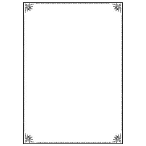 A4 Paper Size Floral Border, A4 Border, Borders, Paper PNG Transparent ...