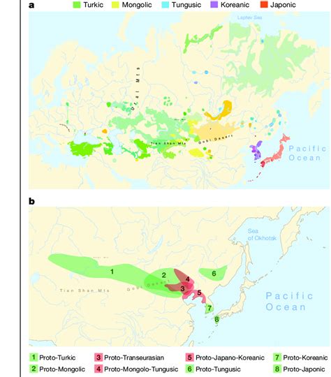 | Distribution of Transeurasian languages in the past and in the ...