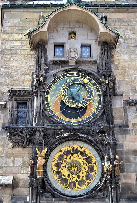 Astronomical Clock at Old Town Square in Prague, Czech Republic ...