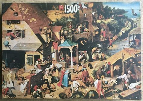 1500, Jumbo, Dutch Proverbs, Pieter Bruegel the Elder - Rare Puzzles