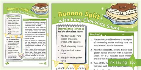 Fairtrade Fortnight Banana Split Recipe | Parents - Twinkl