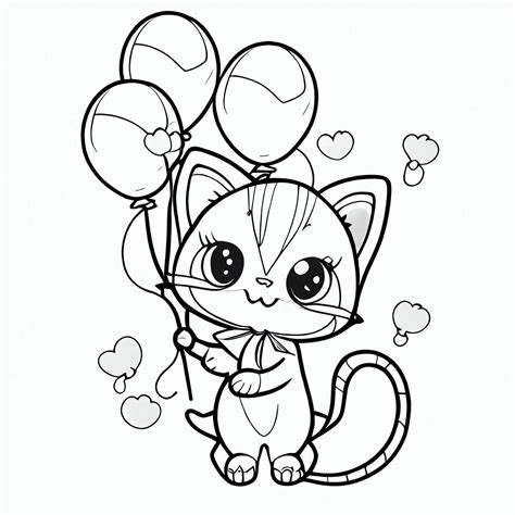 Kucing Balon Sketsa Halaman - Gambar gratis di Pixabay - Pixabay