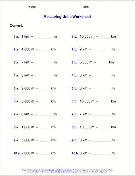 Converting Si Units Worksheet