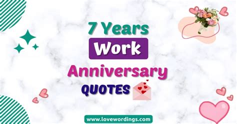 Best Happy 7 Year Work Anniversary Quotes & Wishes