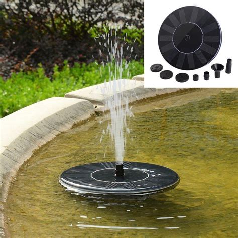 Ohuhu Solar Powered Bird Bath Fountain Pump, Outdoor Water Fountains ...