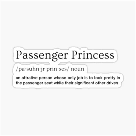 "Meme Passenger Princess | Light Background" Sticker for Sale by ...