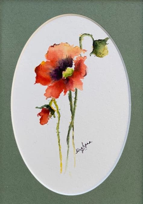 Watercolor for Beginners - Poppy Flower 2