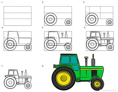 Tractor Drawing How to draw a Tractor