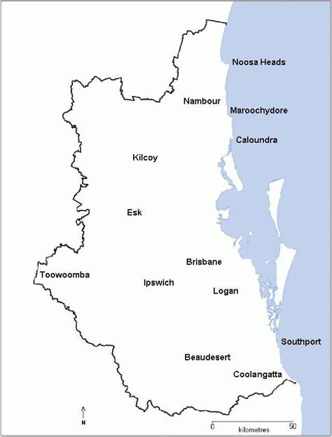 Map of South East Queensland | Download Scientific Diagram