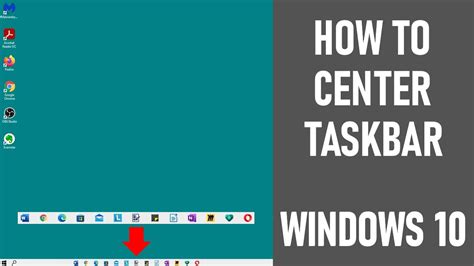 How To Center Taskbar Windows 10 | Center Taskbar Icons No Software Needed | FREE & EASY - YouTube