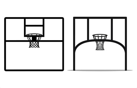 Basketball Backboard vector illustration, Silhouette of Basketball Backboard 26727809 Vector Art ...