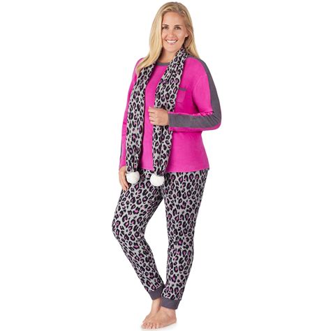 Plus Size Cuddl Duds Wonderland 3-piece Microfleece Pajama Set, Women's, Size: 3XL, Silver ...