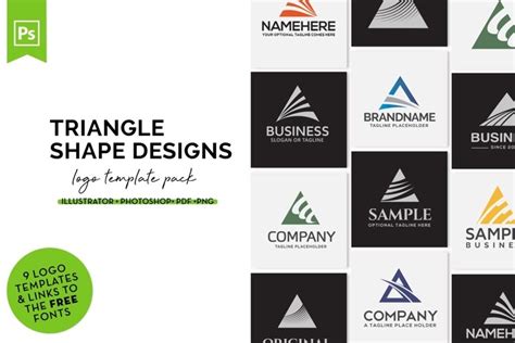 Triangle Logo Design Set