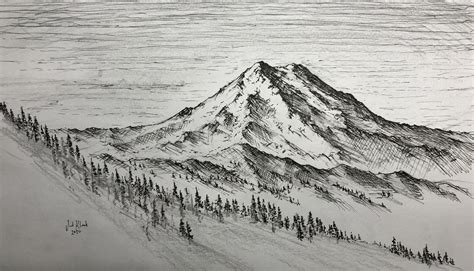 Mountainscape Sketch | Landscape sketch, Landscape drawings, Landscape pencil drawings