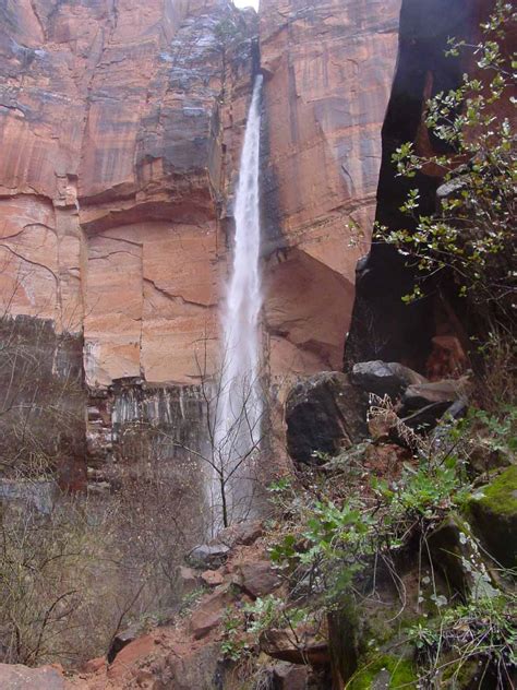 Zion Canyon Waterfalls - Seasonal Sandstone Waterfalls