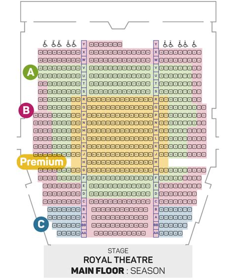 Seating Plan (Royal Subscription) | Dance Victoria