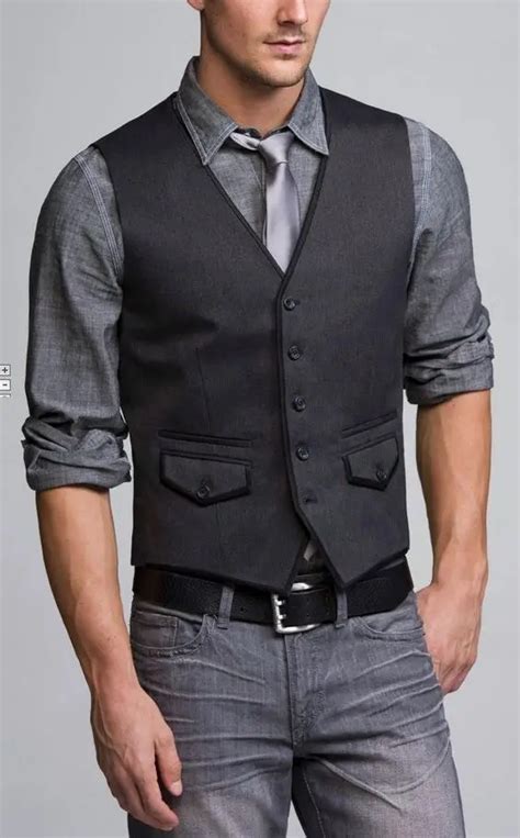 Custom Made Mens Waistcoats Wedding Prom Dinner Vest Gray Grooms Vests 2016 Slim Fit Man ...