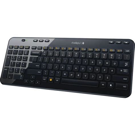 Logitech K360 Wireless Keyboard, Glossy Black