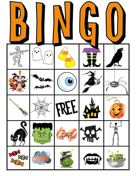 Kids Halloween Party BINGO Cards FREE PRINTABLE