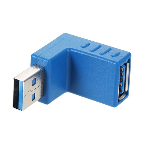 Right Angle USB3.0 AM to AF L Shape Adapter Converter USB 3.0 A Male to ...